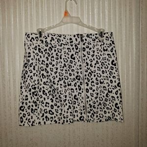 Cow print skirt
